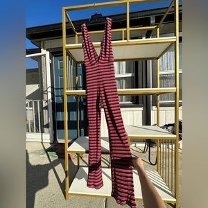 Striped Reformation Knit Jumpsuit